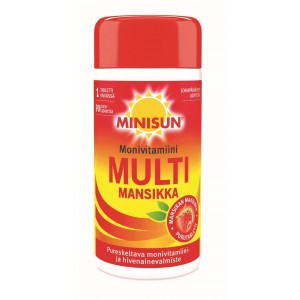 Мультивитамины Minisun Multivitamin Multi Mansikka 90 шт