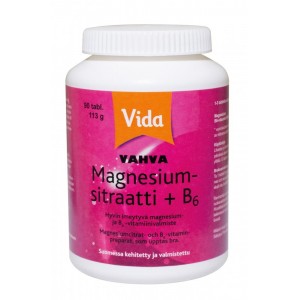 Цитрат магния +B6 Vida Vahva Magnesiumsitraatti 90 шт