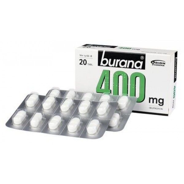 Жаропонижающие болеутоляющие  Burana 400 мг 20 таб