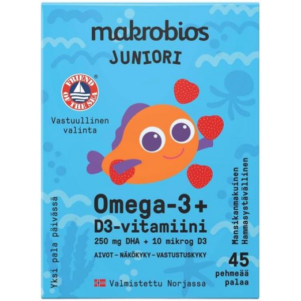 Рыбий жир для детей Makrobios 45 шт
